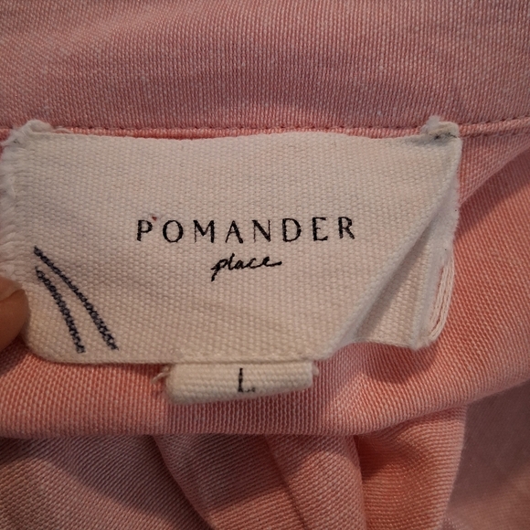Pomander Place Pink Adair Boyfriend Shirt Size Large - Picture 2 of 11